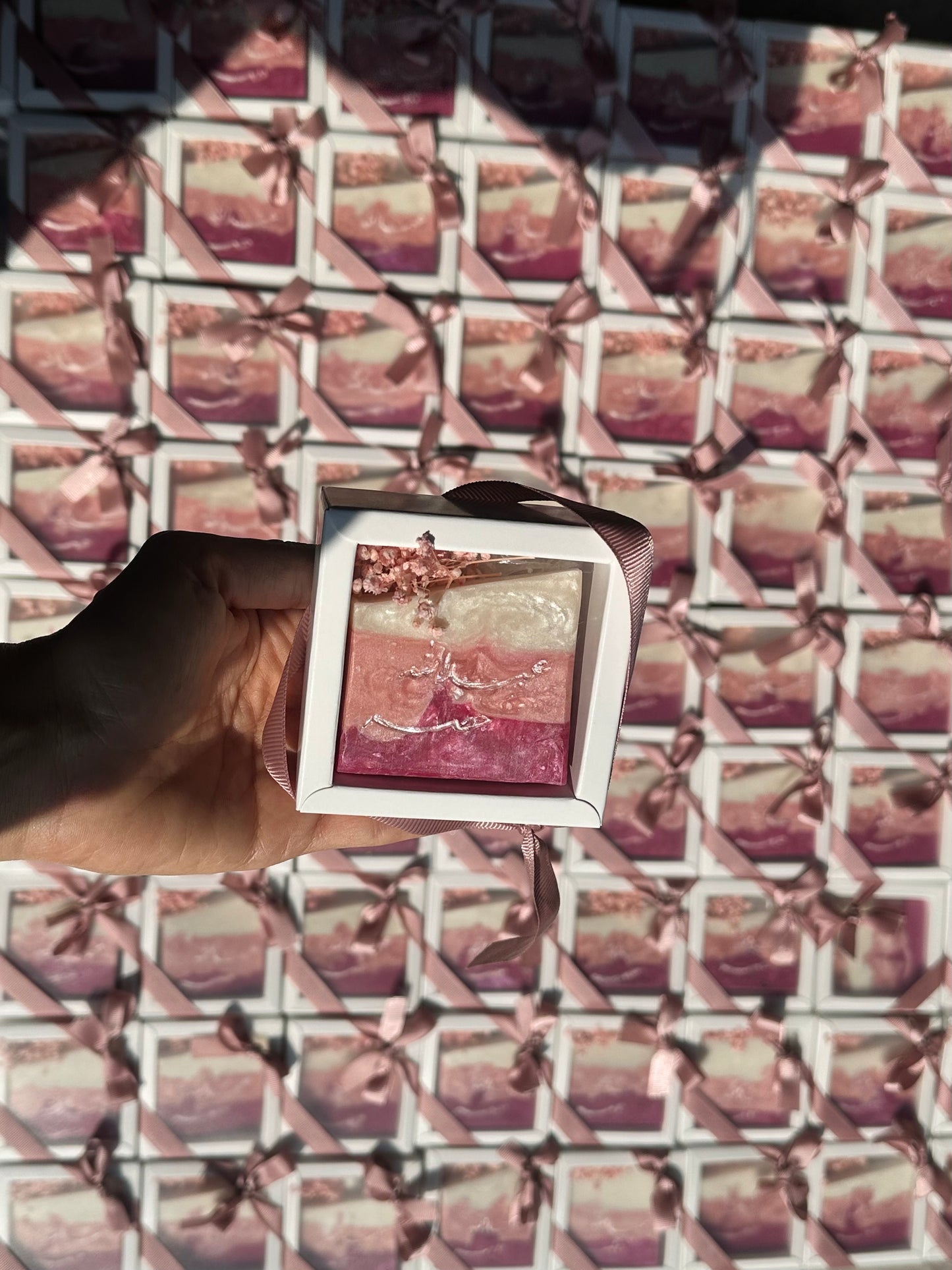 Custom Soap with Engraved Logo and in a Box - the Design and Color is custom to your theme - 20 pieces