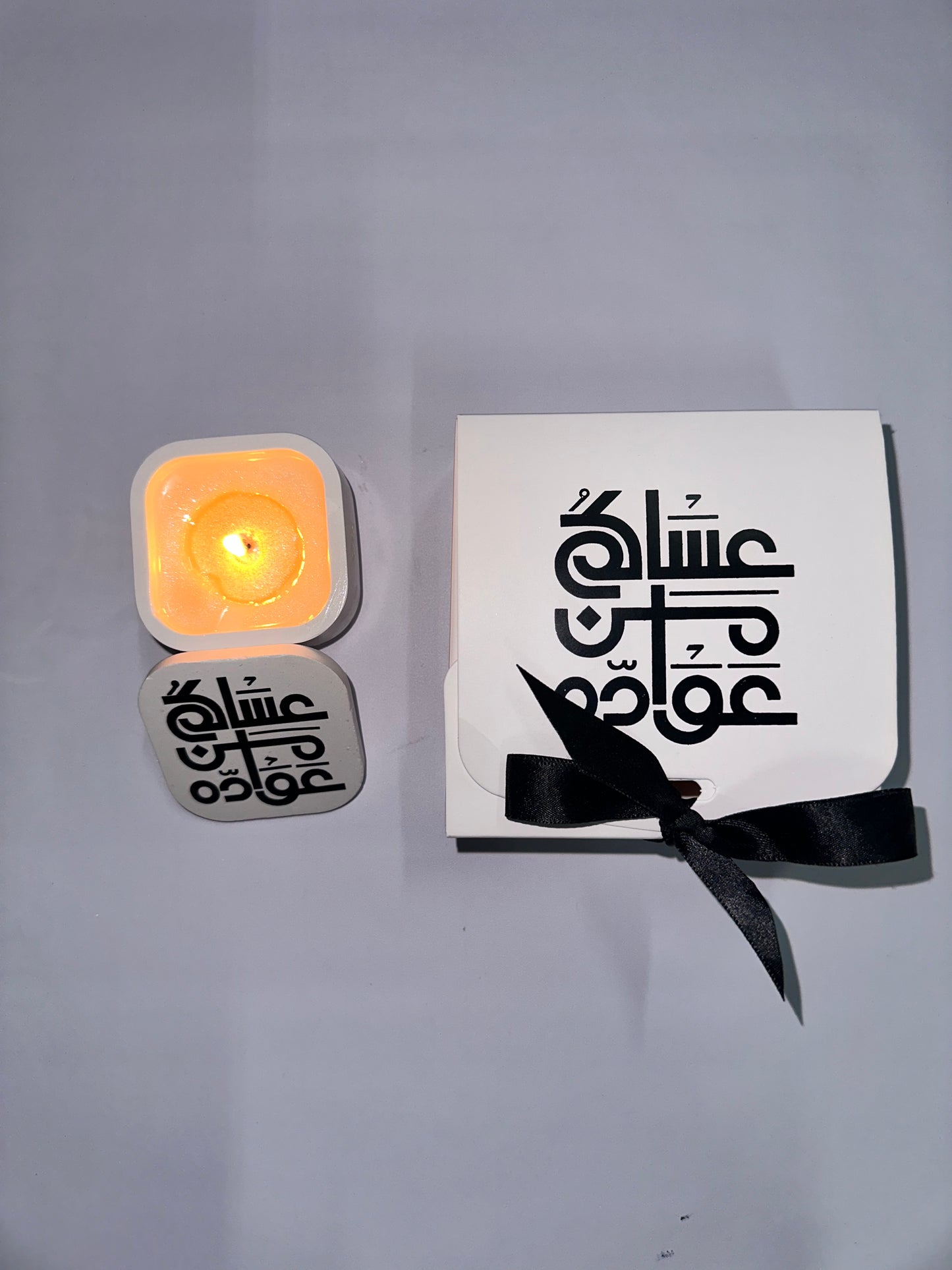 Oud Ispahan Candle with Box and Jar with Theme عساكم من عواده