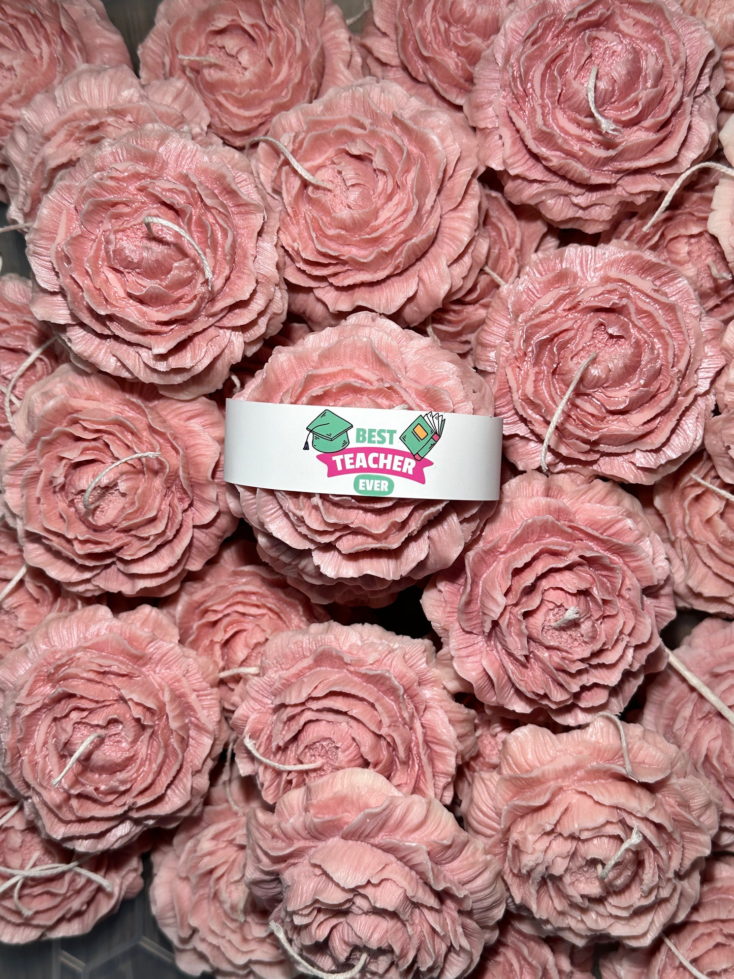 Flower candles with custom logo- 50 flower candles