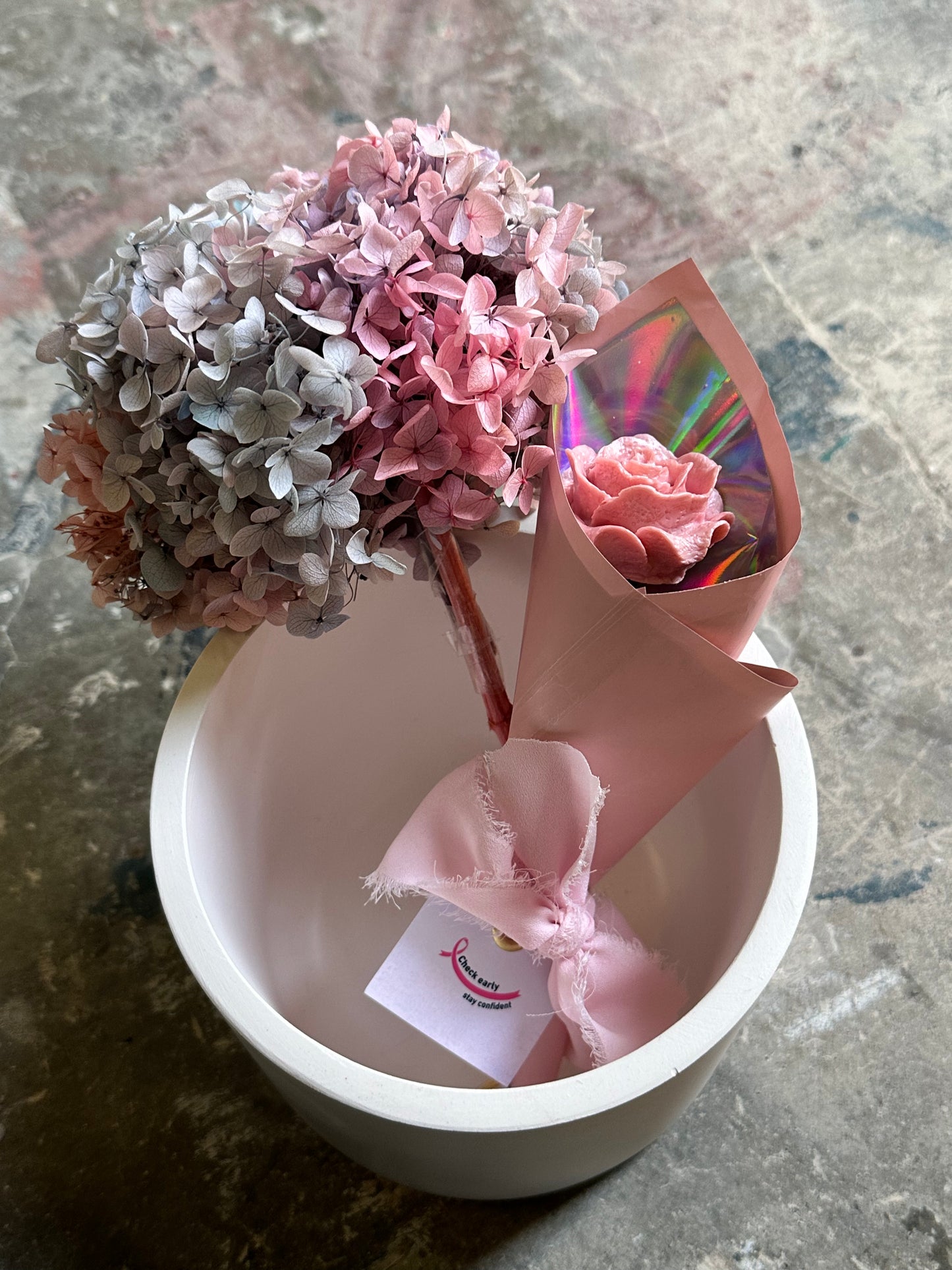 Breast Cancer Awarness Scented Flower Candle Giveaway - 15 pieces