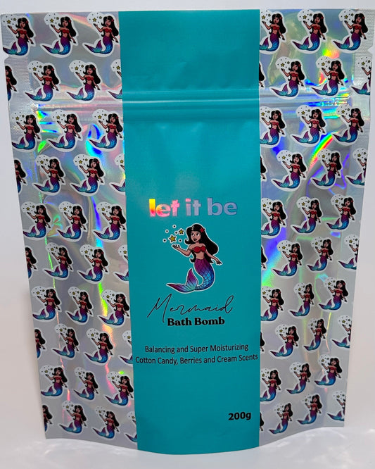 Mermaid Bath Bomb - Cotton Candy, Berries and Cream Scents