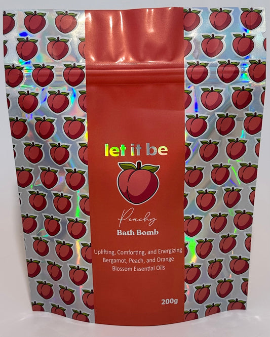 Peachy Bath Bomb - Bergamot, Peach, and Orange Blossom Scents