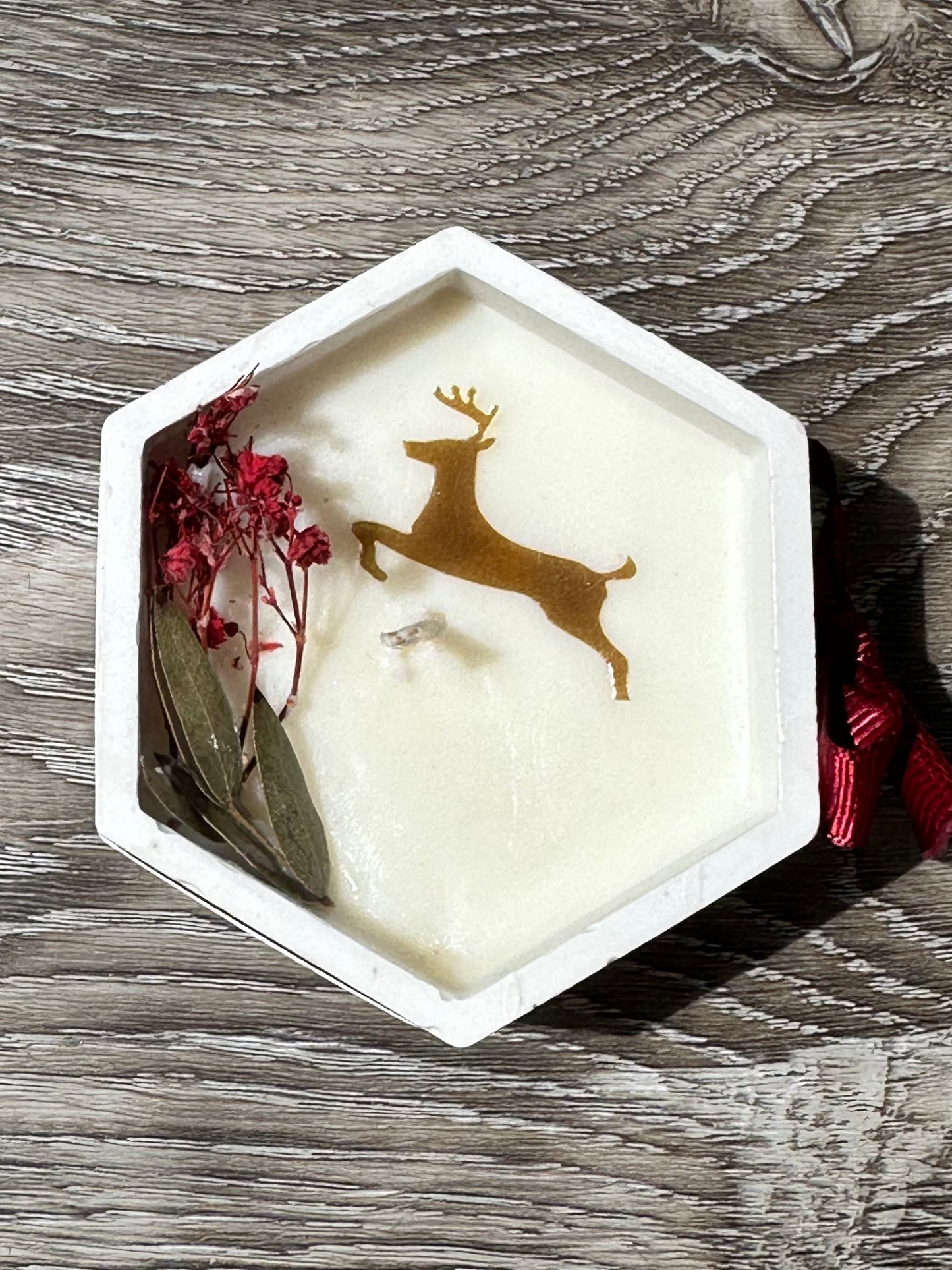 Custom candle giveaway with name and Deer matching the theme Colors - lily of the Vally 30 pcs