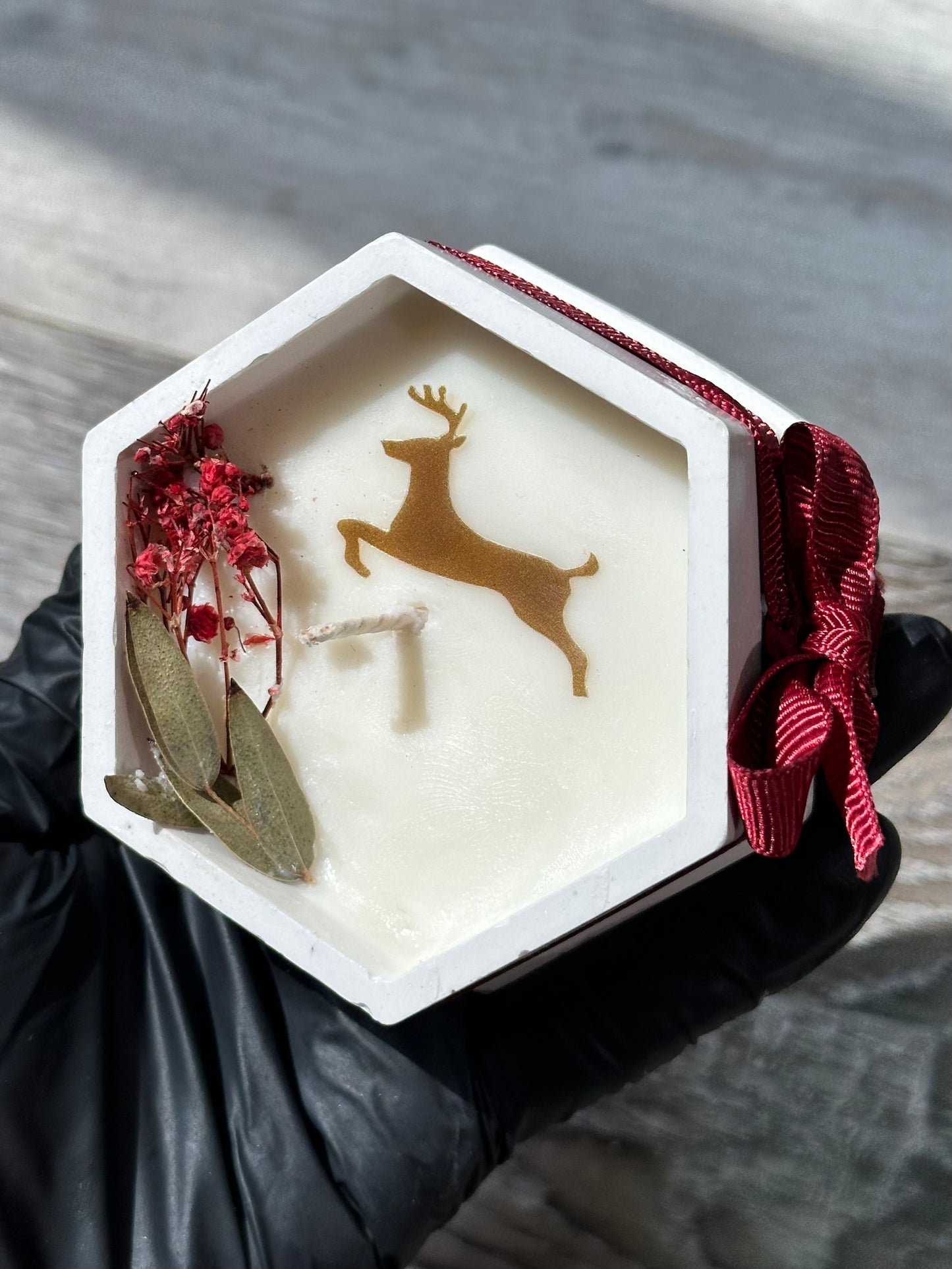 Custom candle giveaway with name and Deer matching the theme Colors - lily of the Vally 30 pcs