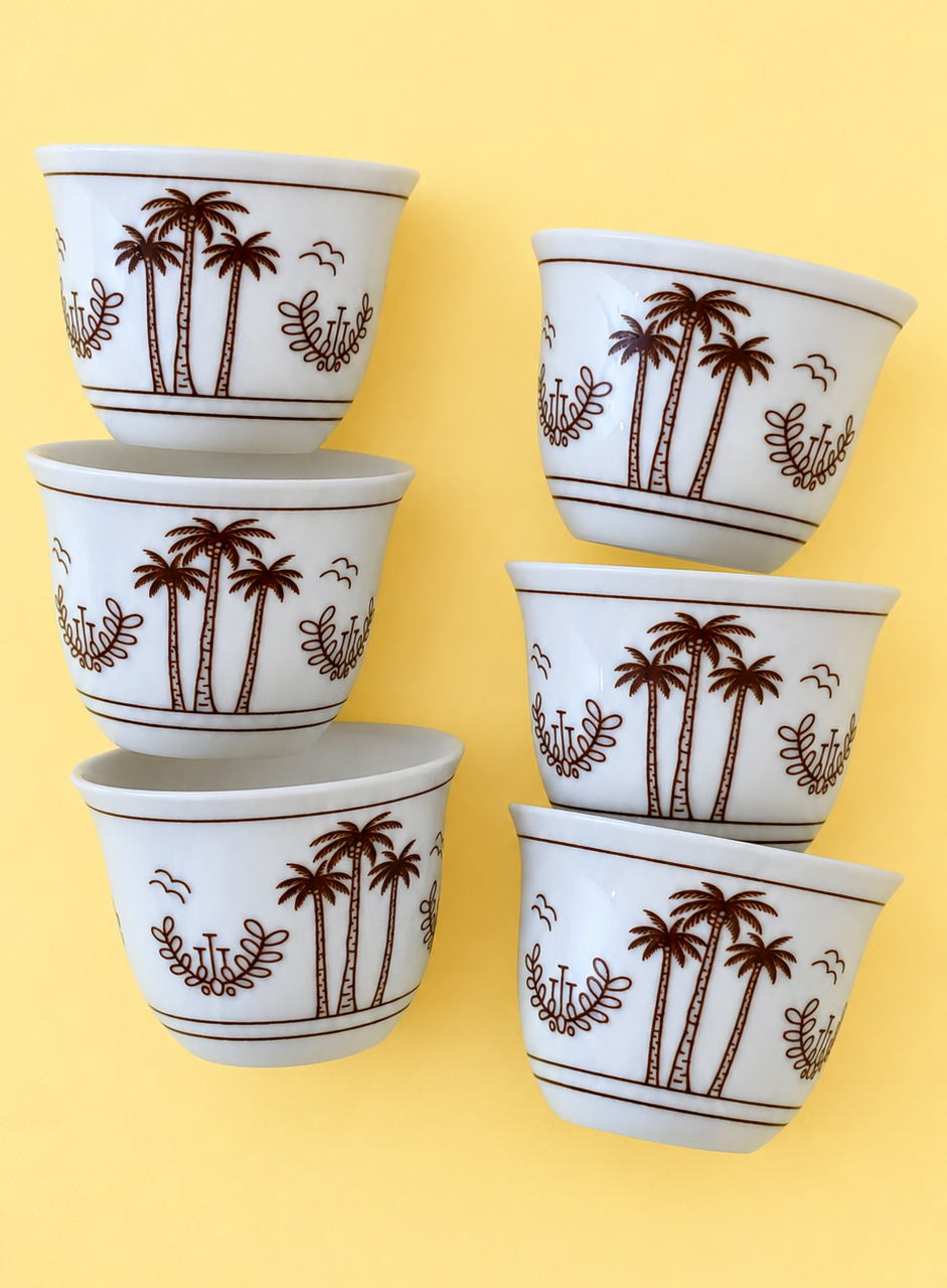 The historic Fenyal - Set of 6 Arabic coffee cups